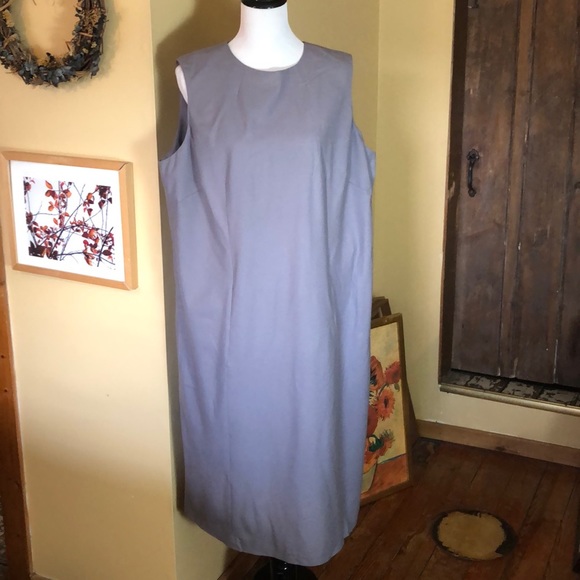 Vintage EMANUEL UNGARO Size 20 Classic Tank-dress Stretchy Wool Career $448 NEW - Picture 2 of 13